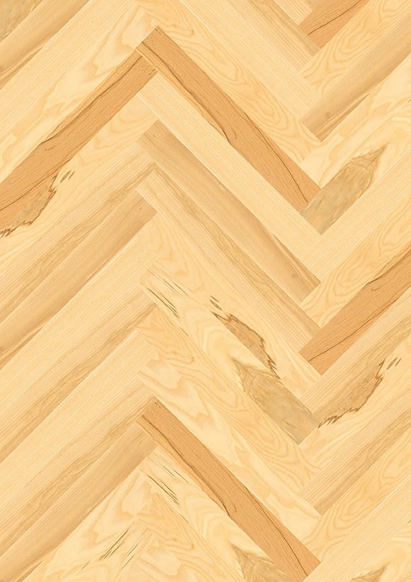 Ash Herringbone Parquet Lacquered Hardwood Floor