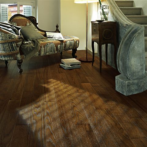 Antique Stained Oak Hand-Scraped 150mm Hardwood Flooring - Image 2