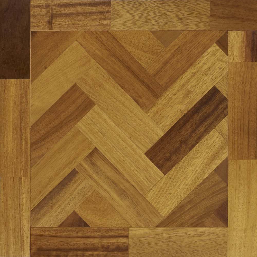 Prime Iroko 230mm Parquet Block - Herringbone