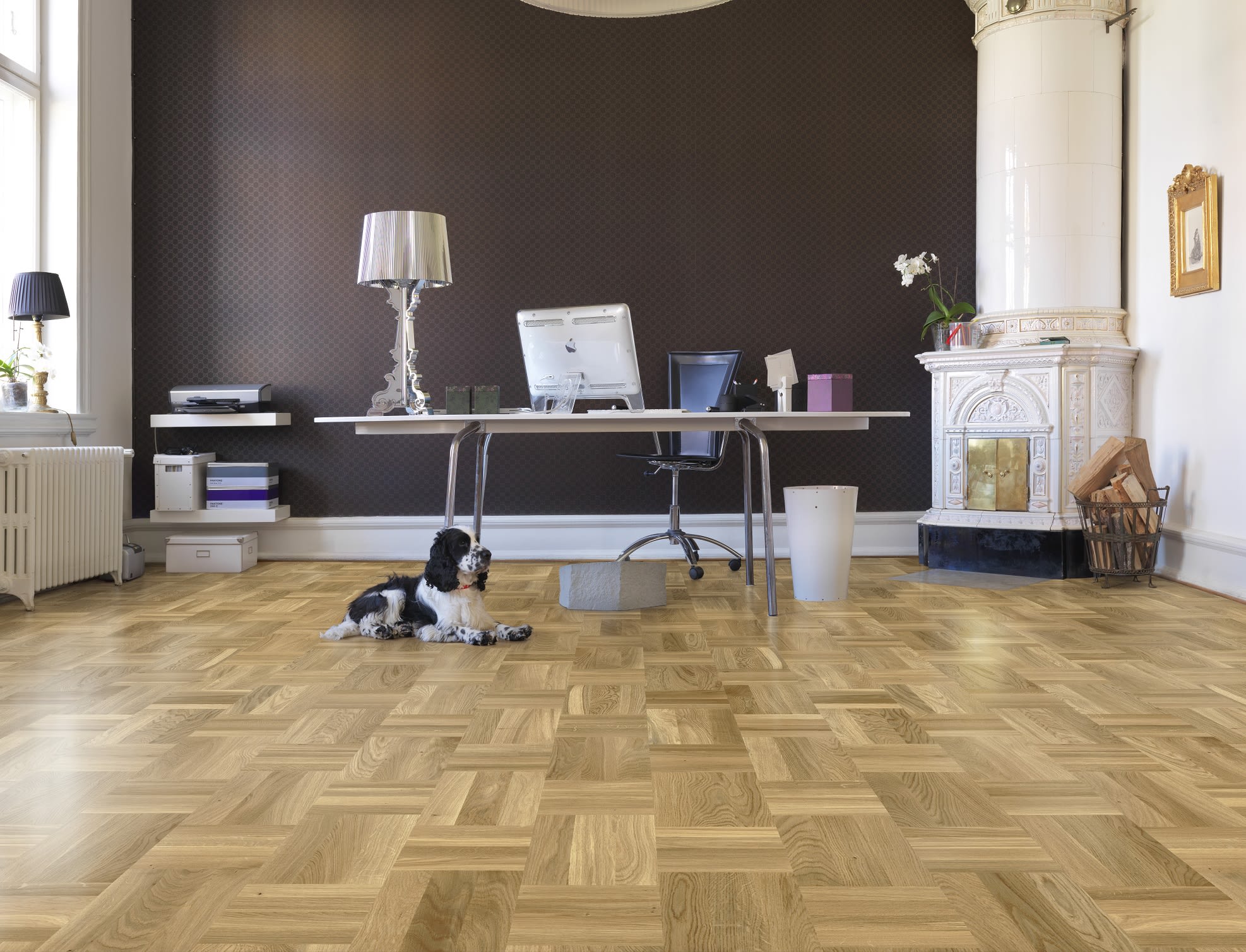 Baltic Stained Oak Drie-Vier Dutch Weave- Parquet Flooring - Image 2