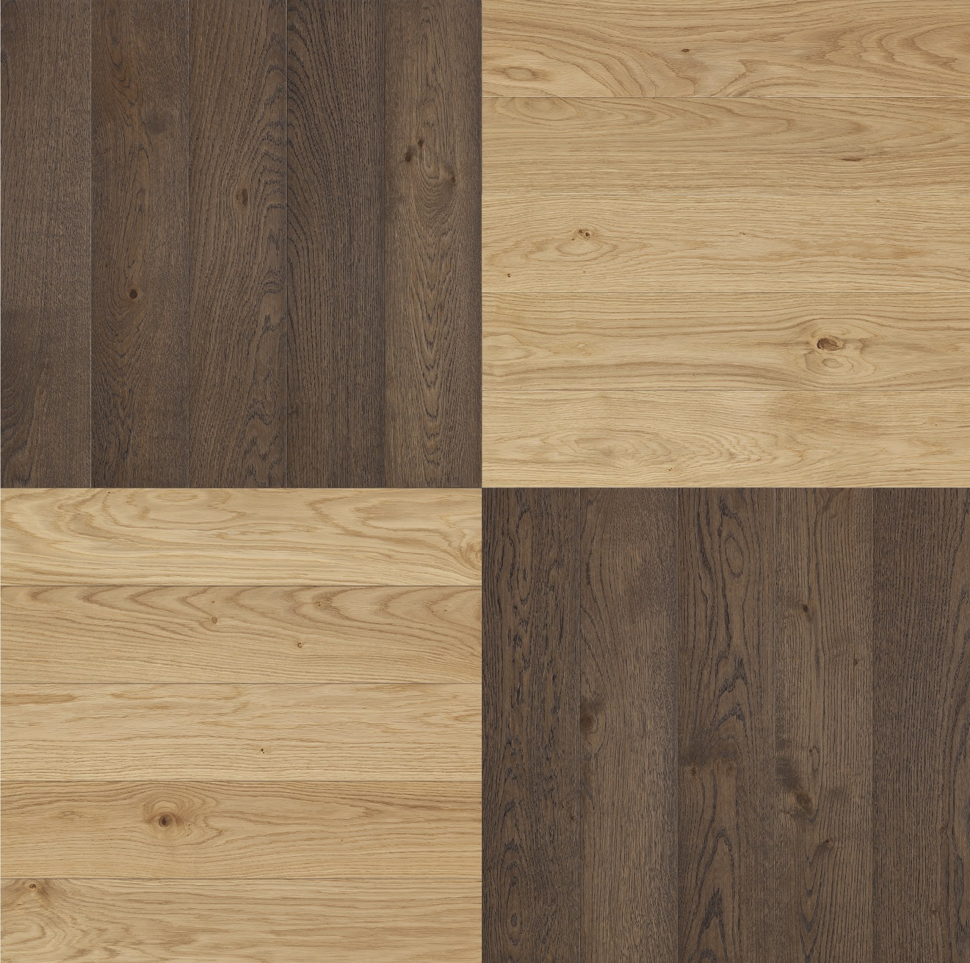 Strasbourg Chequer Mosaic Parquet – Old Brown + Oak - Brushed - Image 2