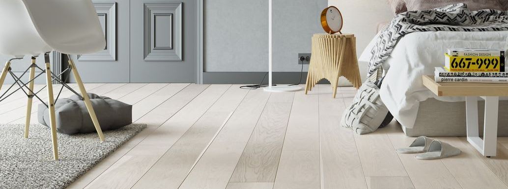 Chamonix Pure White Stained Oak Brushed UV-Oiled Engineered Hardwood Flooring - Image 3