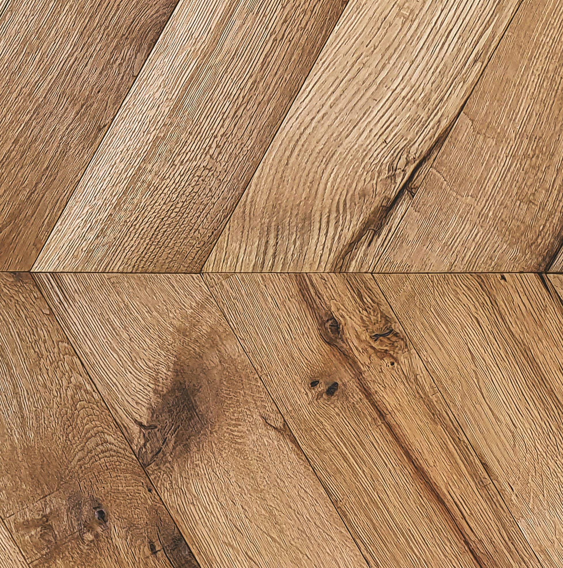 Limehouse Oak Natural Oiled Reclaimed Chevron Engineered Hardwood Flooring - Image 2