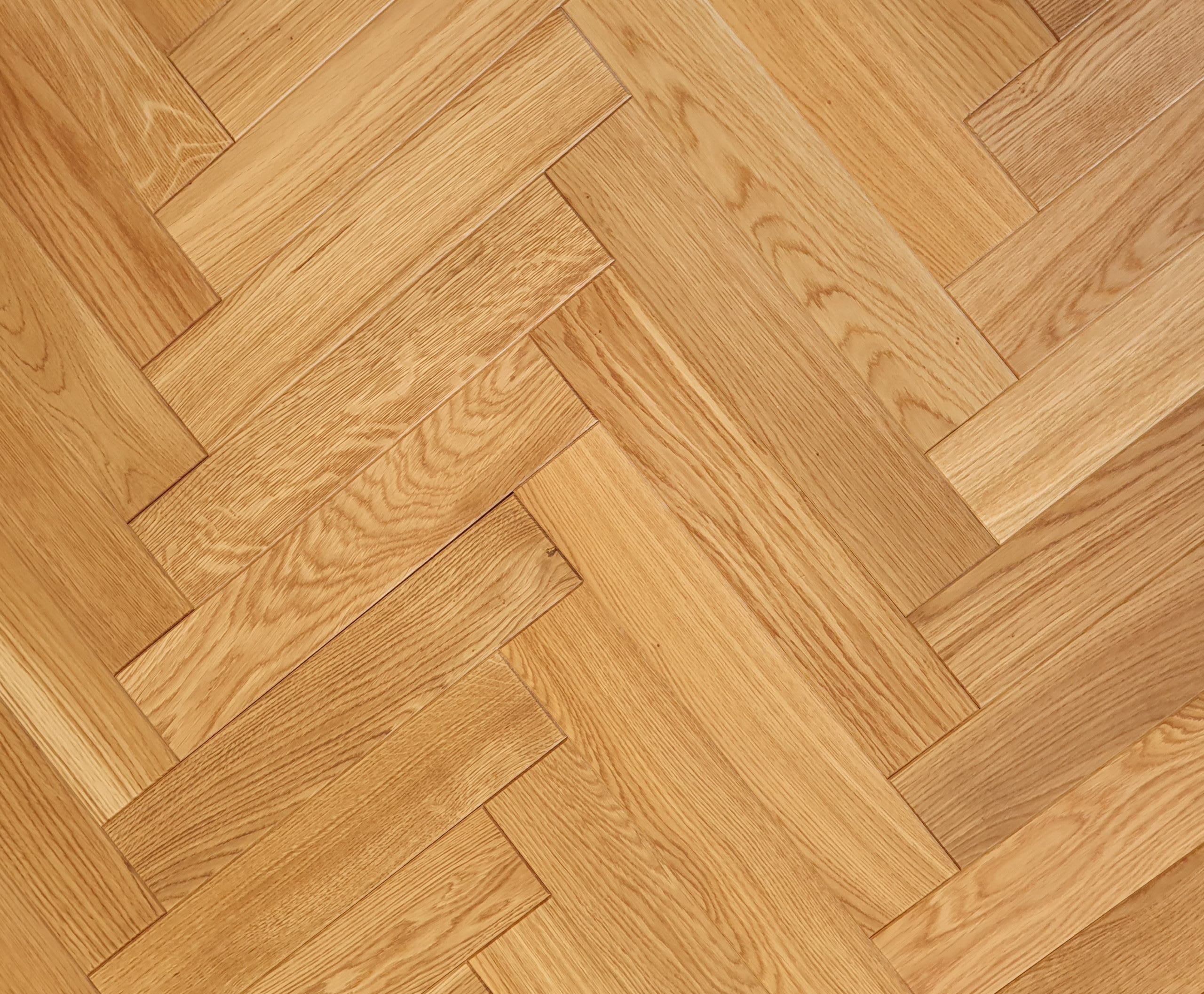 Salisbury Oak Brushed Lacquered Herringbone Parquet Hardwood Floor