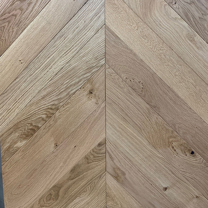 Amalfi Naturale Oak Brushed UV Oiled Chevron Parquet Flooring
