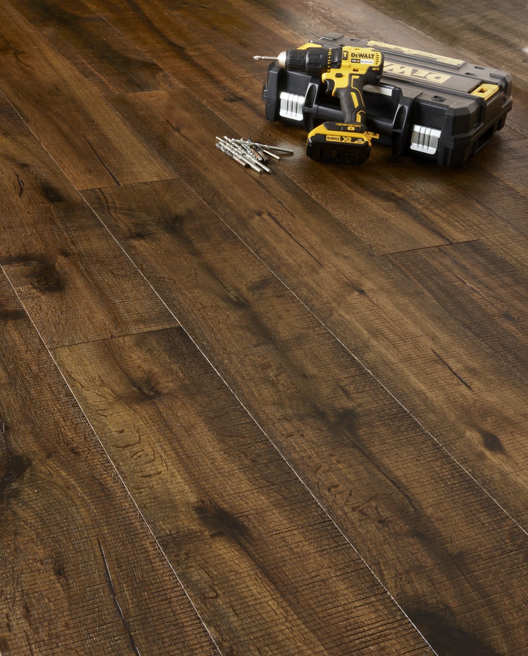 Bandsawn Smoked Barn Oak UV Oiled 190mm Hardwood Flooring