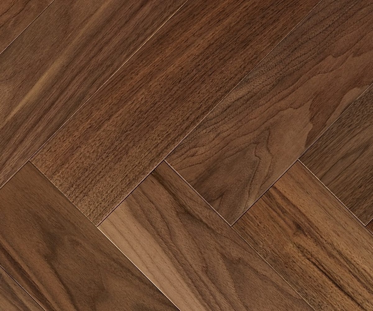 American Black Walnut 280mm Engineered Parquet Block Herringbone