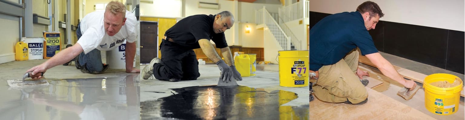 F. Ball Flooring Adhesives and Preparation