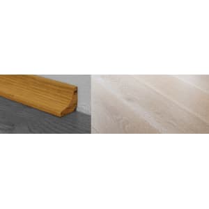 Titanium White Stained Solid Oak Scotia 2.7m for Flooring