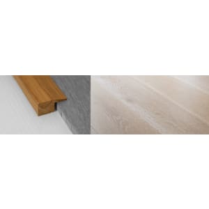 Titanium White Stained Solid Oak Square Edge Flooring Profile 15mm 2.7m