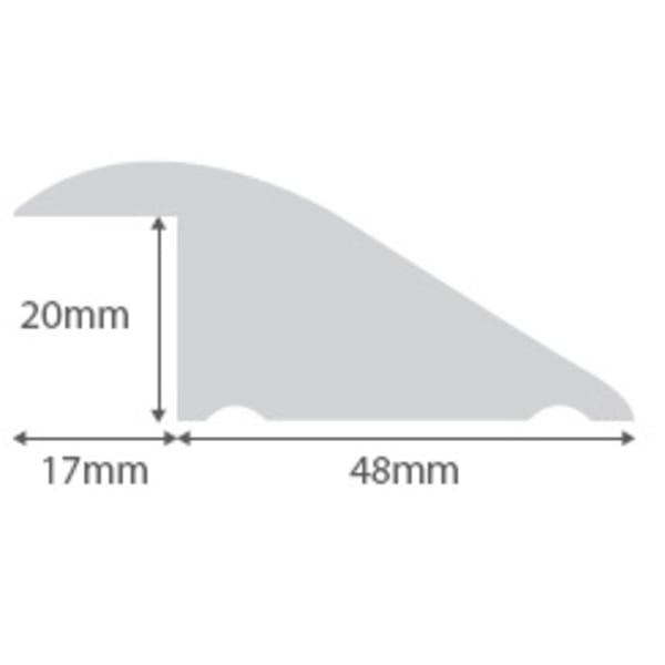 Bespoke Coloured Oak Ramp Bar Flooring Profile 20mm Rebate Solid Hardwood 0.9m - Image 2