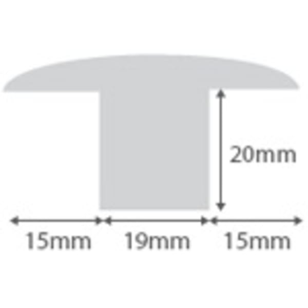 Bespoke Coloured T-Bar Profile Solid Hardwood 20mm Rebate 2.7m