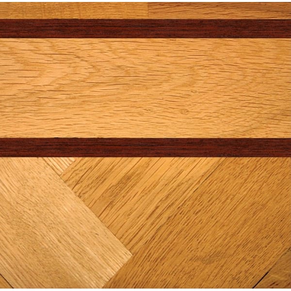 Double Mahogany & Oak Parquet Solid 43mm Insert Strip