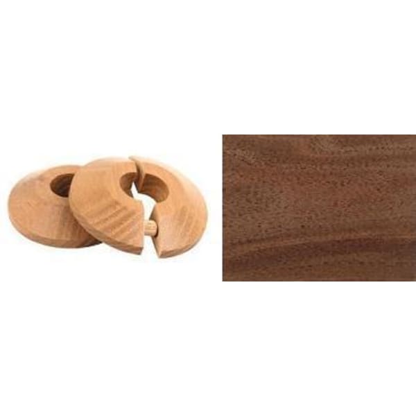 Walnut Solid Wood Pipe Rose Pack of 2