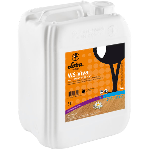 Lobadur Viva 1K MATT  Lacquer for Wood Flooring  5L (1L=9m2 Coat)