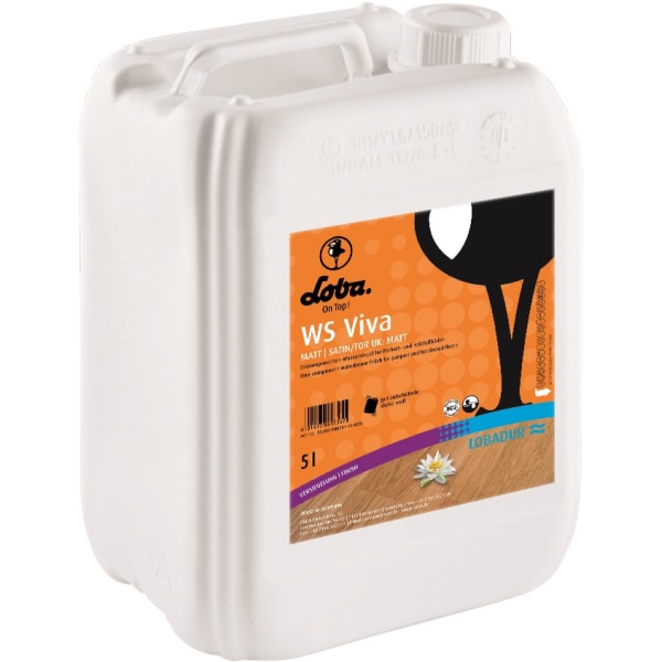 Lobadur Viva 1K SATIN  Lacquer for Wood Flooring 5L (1L=9m2 Coat)