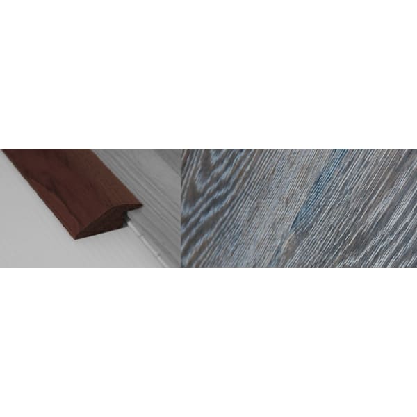 Grey Wharf Stained Solid Oak Ramp Bar Flooring Profile 15mm Rebate 2.7m