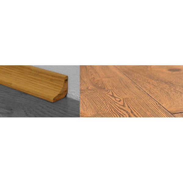 Burnt Umber Brown Stained Solid Oak Scotia 2.7m for Flooring