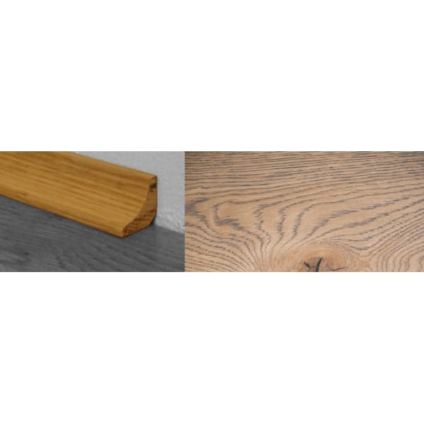 Frozen Umber Stained Solid Oak Scotia 2.7m for Flooring