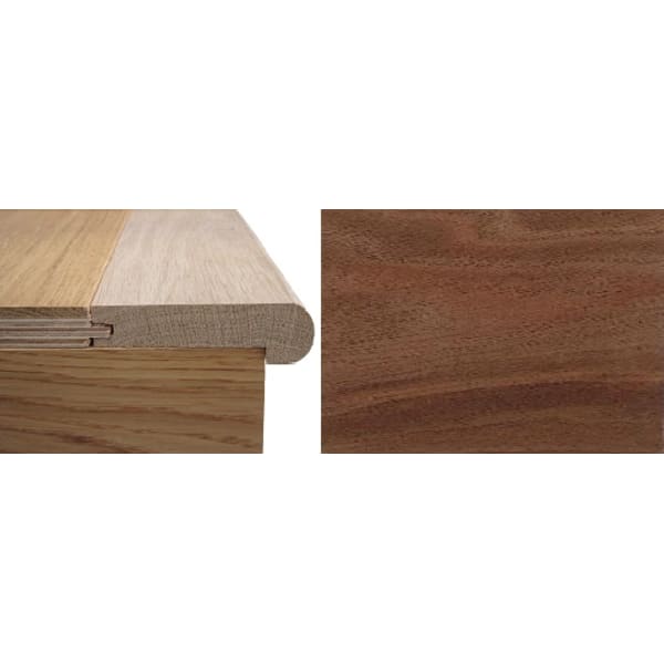 Solid Walnut Stair Nosing Profile Solid Hardwood 20mm 0.9m