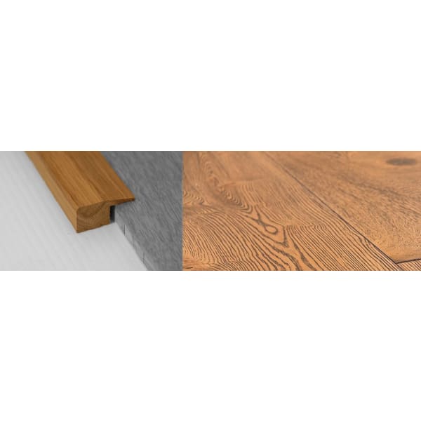 Burnt Umber Brown Stained Solid Oak Square Edge Flooring Profile 15mm 2.7m