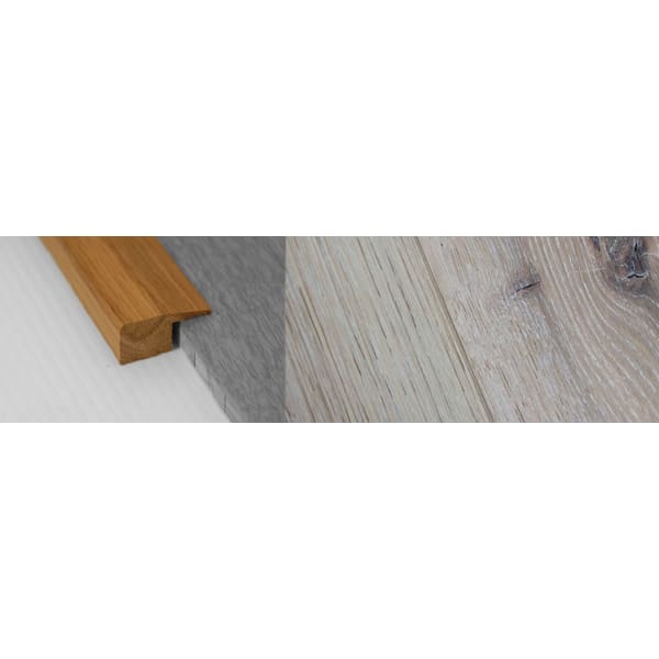 Limehouse White Stained Solid Oak Square Edge Flooring Profile 15mm 2.7m