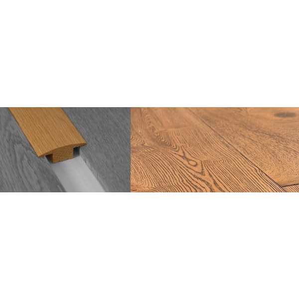 Burnt Umber Brown Solid Oak T-Bar Profile Solid Hardwood 15mm Rebate Solid 2.7m