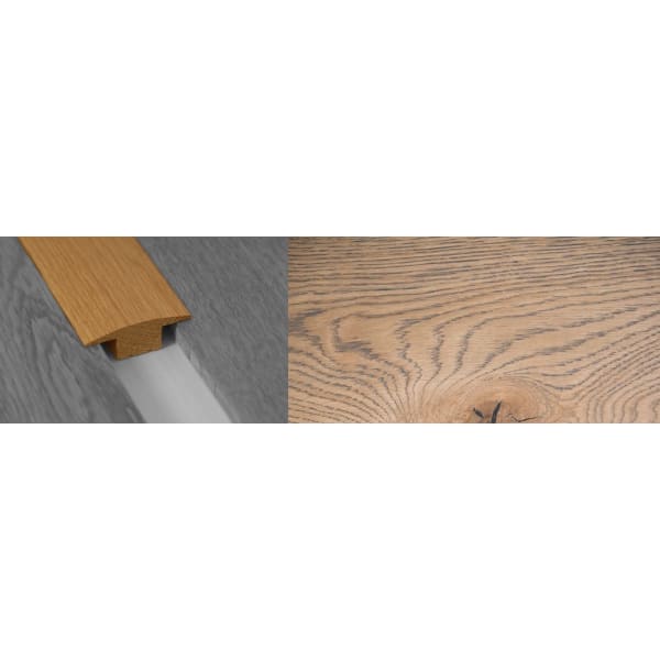 Frozen Umber Solid Oak T-Bar Profile Soild Hardwood 15mm Rebate Solid 2.7m