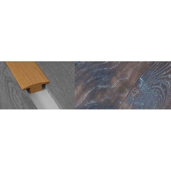 Tannery Brown Stained Solid Oak T-Bar Profile Hardwood 15mm Rebate 2.7m