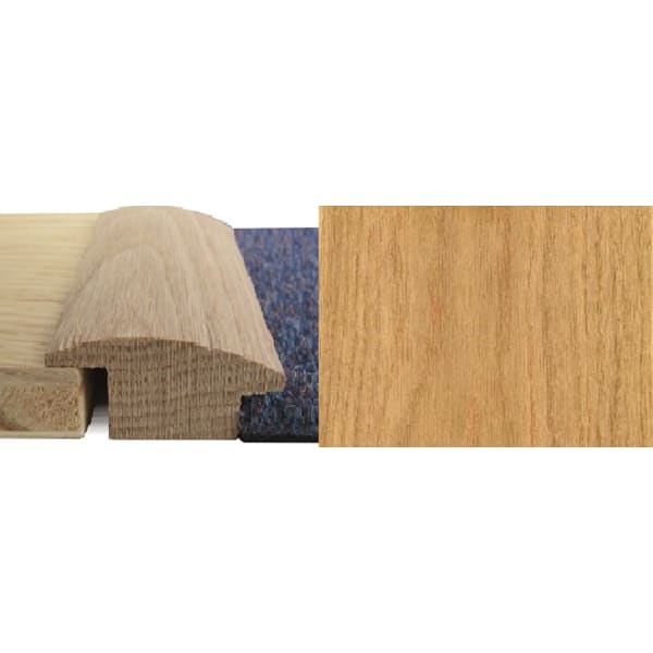 Oak Wood to Carpet Profile Soild Hardwood 15mm Rebate 1.0m
