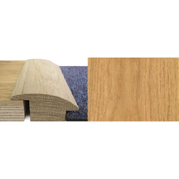 Oak Wood to Carpet Profile Solid Hardwood 20mm Rebate 2.7m
