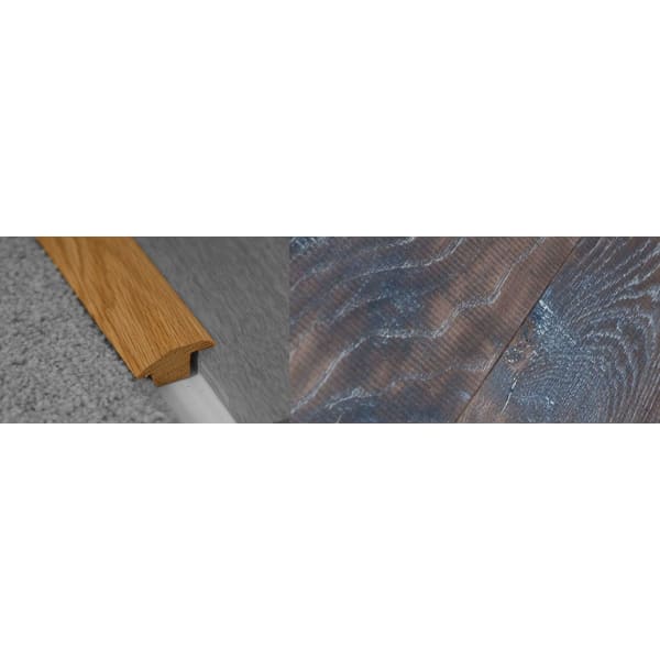 Tannery Brown Stained Wood to Carpet Profile Solid Hardwood 15mm Rebate 2.7m