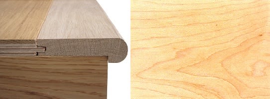 Solid Maple Stair Nosing Profile Solid Hardwood 12mm 2.4m