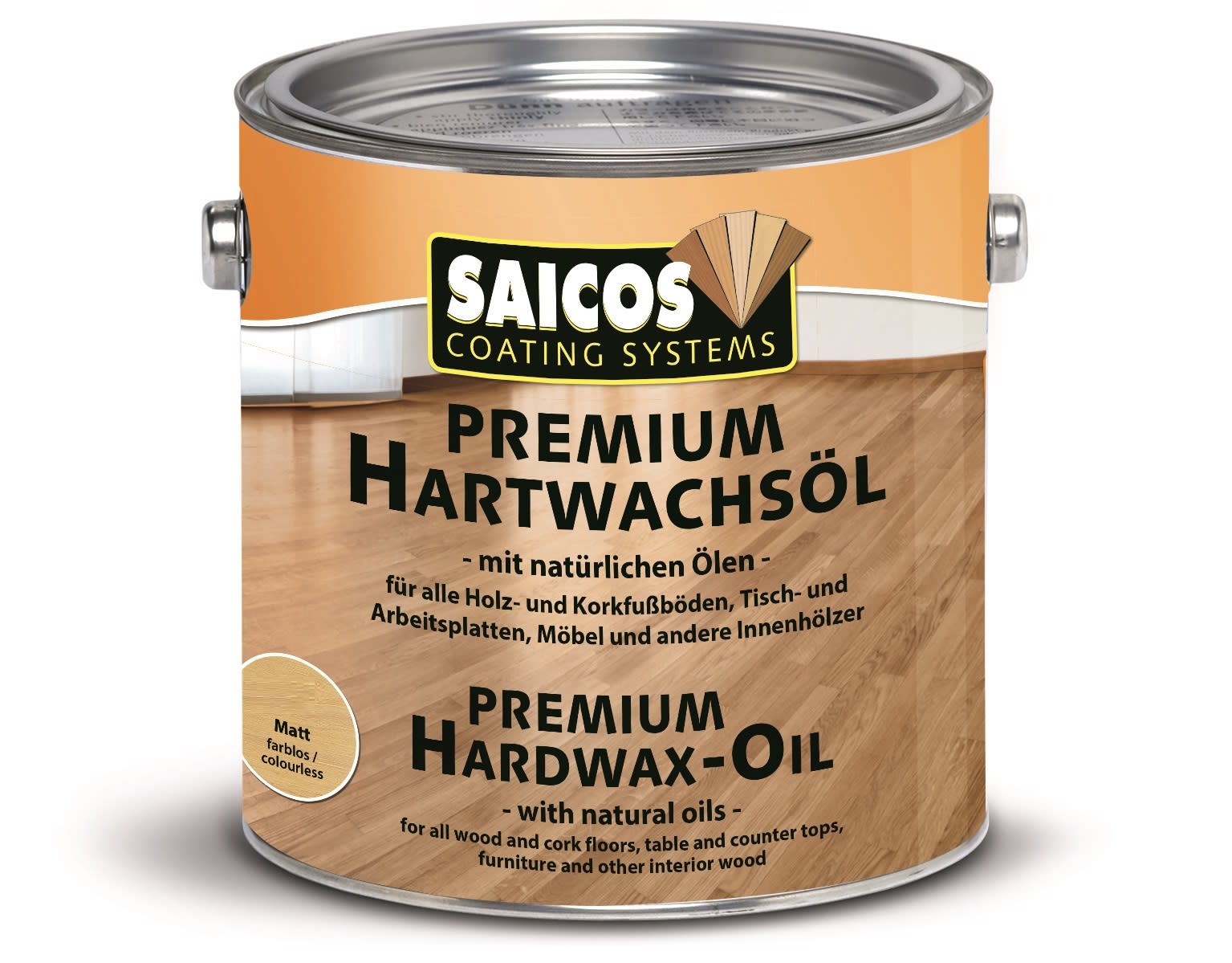 Saicos Premium Ultra Matt Quick Drying Wood Flooring Oil 2.5L