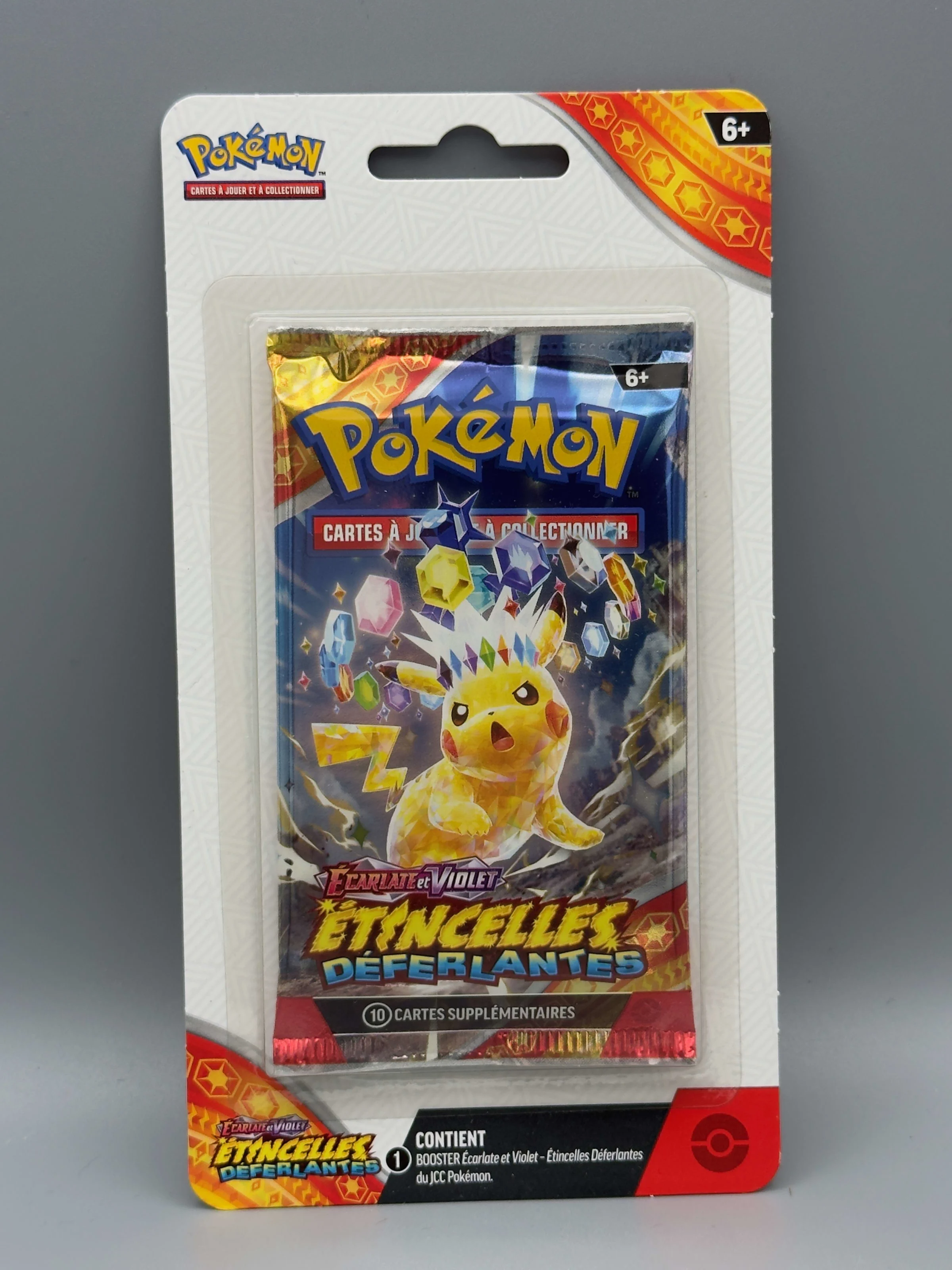 Booster blister Étincelles Déferlantes, illustration de Pikachu
