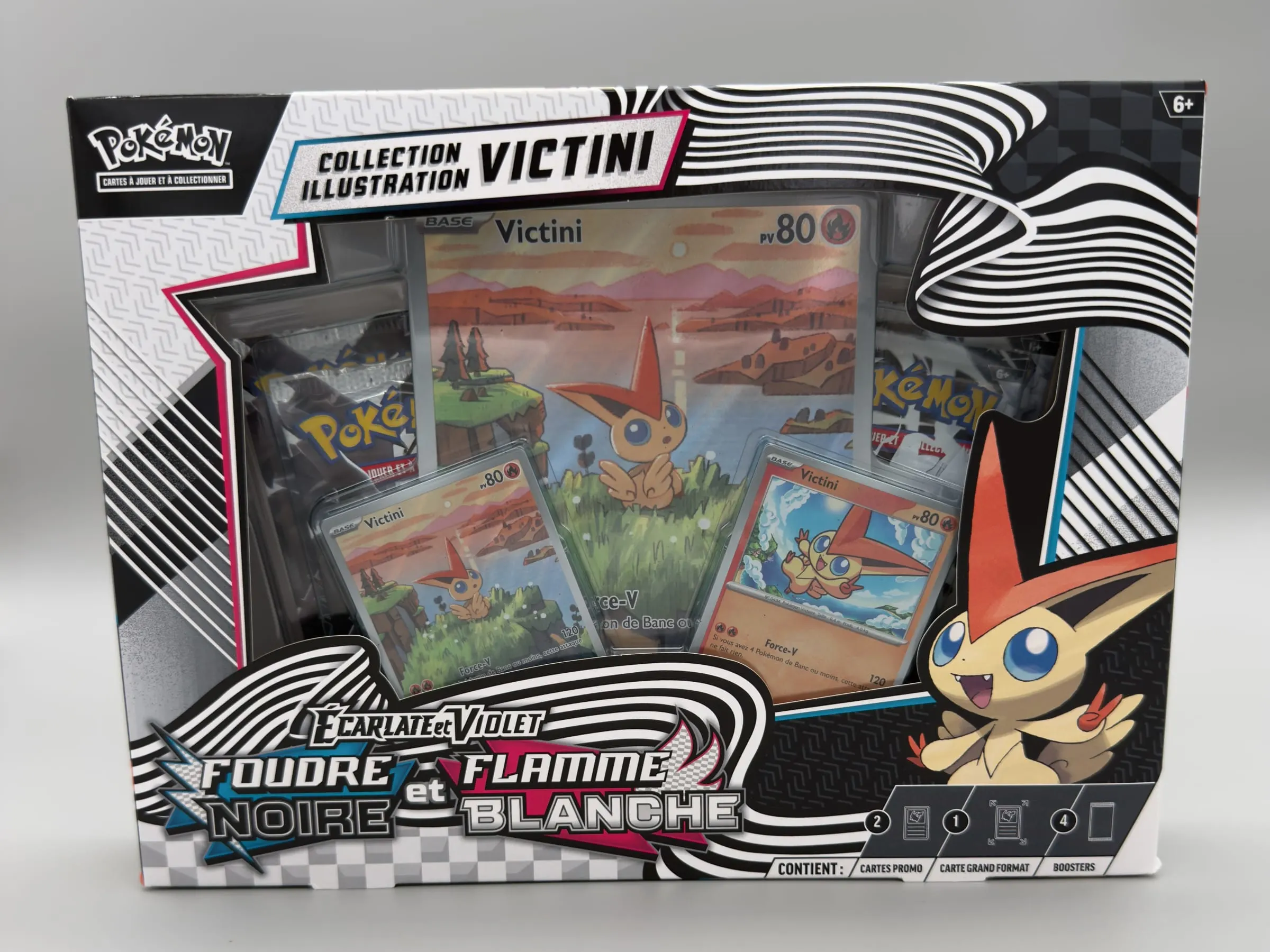 Coffret Illustration Victini – Écarlate et Violet Foudre Noire & Flamme Blanche