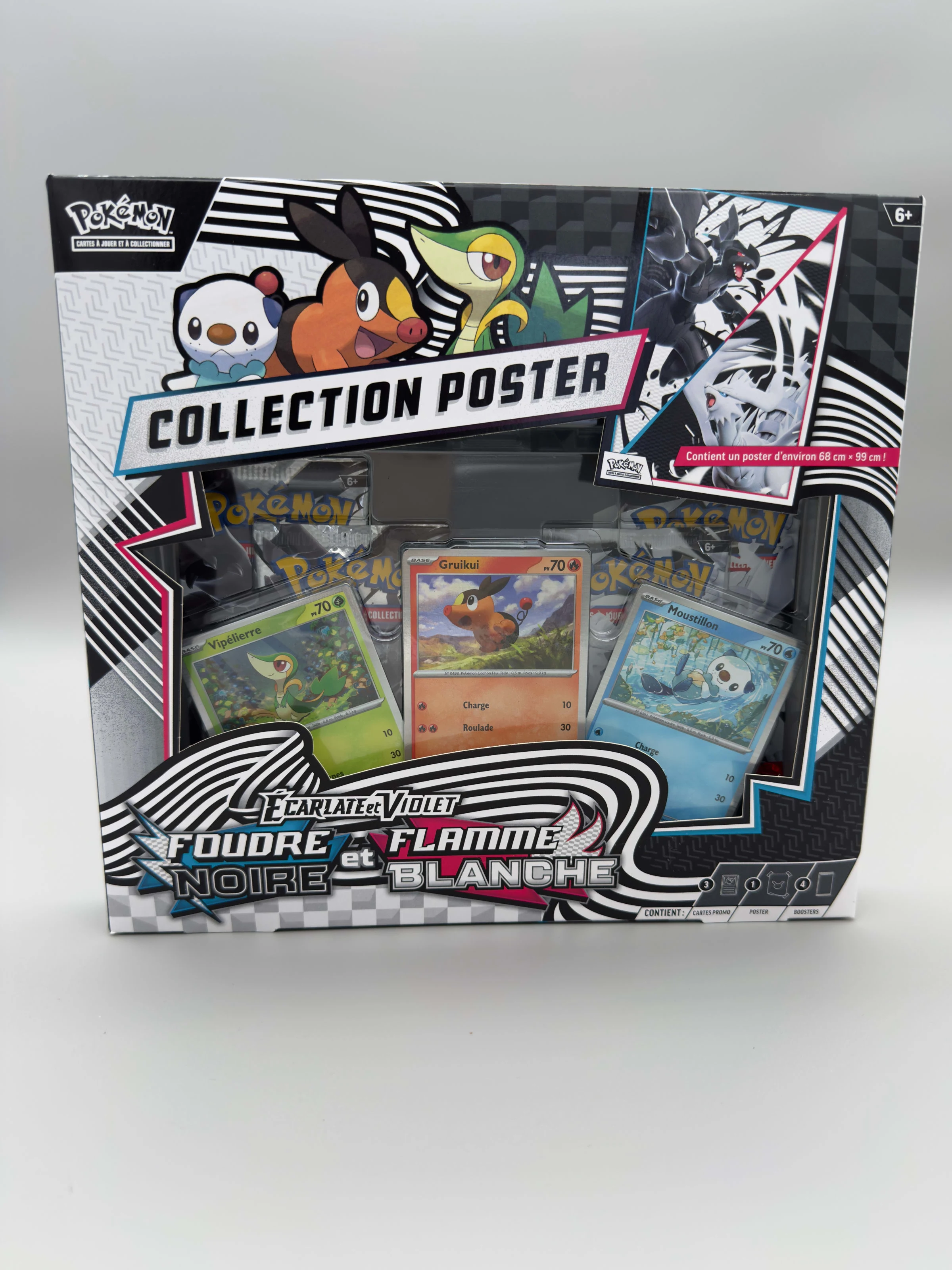 Coffret Collection Poster Écarlate et Violet – Foudre Noire & Flamme Blanche – Vipélierre, Gruikui et Moustillon