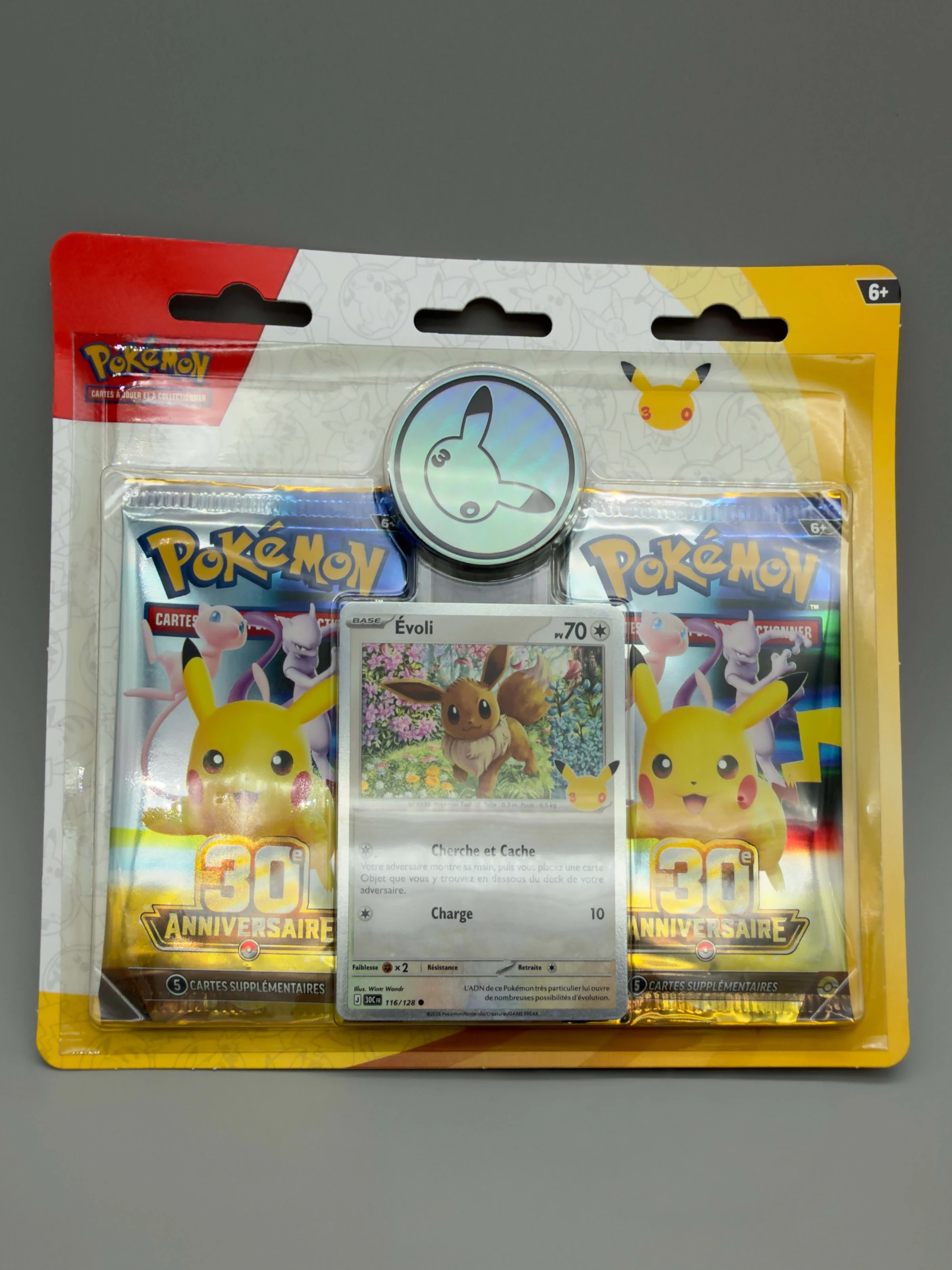 Pokémon – Blister 30e Anniversaire – Évoli – 2 Boosters
