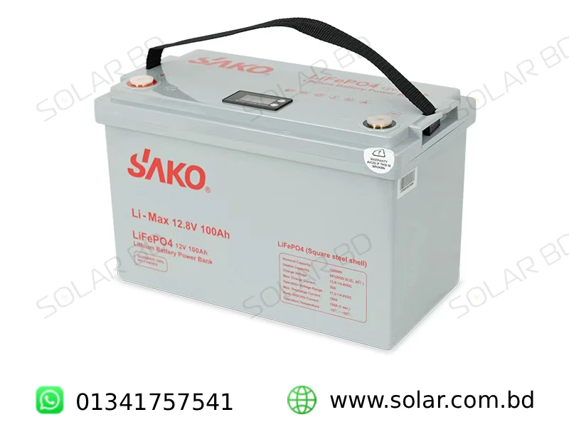 SAKO 12V 100Ah LiFePO₄ Lithium Battery