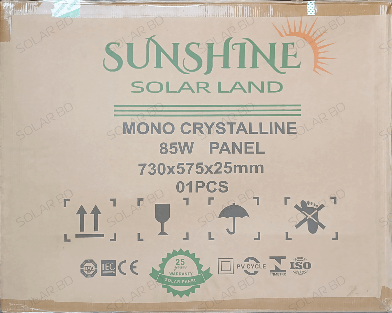 SUNSHINE 85W Germany Cell 12V Mono Solar Panel view 4