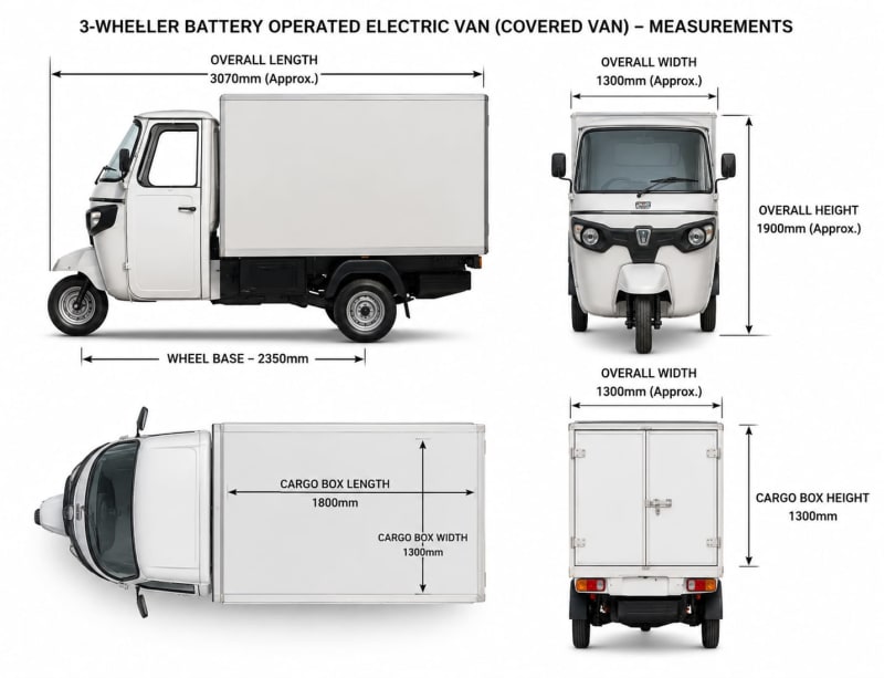 ELECTRIC MINI DELIVERY VAN-6 FEET view 2