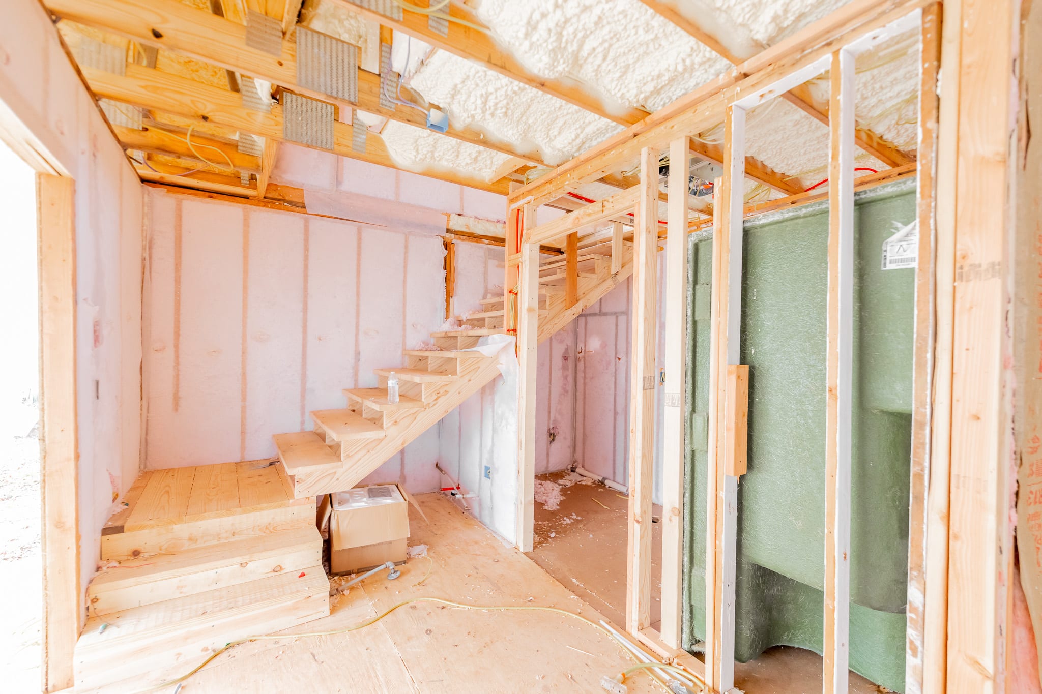 Interior carpentry and staircase framing by Renovate Stillwater in Stillwater, OK