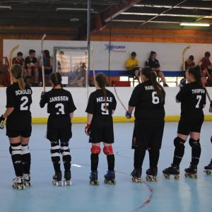 Lining up with the NZ Womens Team in Brisbane.