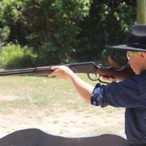 Mitchell McDowell in action at Wanganui Pistol Club. Photo / Supplied Mitchell McDowell in action at Wanganui Pistol Club. Photo / Supplied