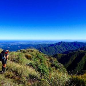 Walkers on Te Araroa trail explore the Tararua Ranges.