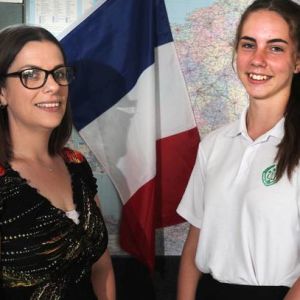 Whanganui High School French teacher Lorna Smith encouraged her student Trinity Taylor-Moore to participate in the Education Perfect Languages Championship to gain a scholarship. Photo / Bevan Conley.