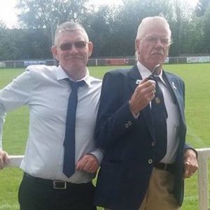 Chris Brickley (Dave's brother) and their father Thomas. Photo / Supplied.