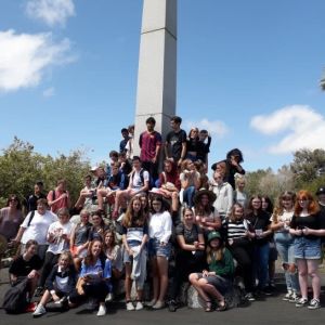 Year 11 students at the Ango Boer Memorial.