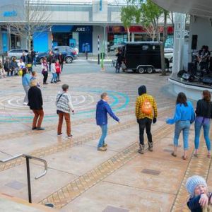 An inequality privilege exercise was part of the event, showing the different privileges within the community. Photo / Lewis Gardner.