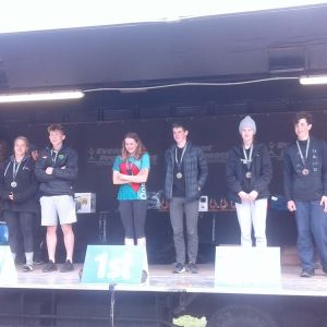 Charlotte Baker (2nd Senior Girls), Connor Hoskin (2nd Senior Boys) and Maggie Jones (3rd Senior Girls, second from right).